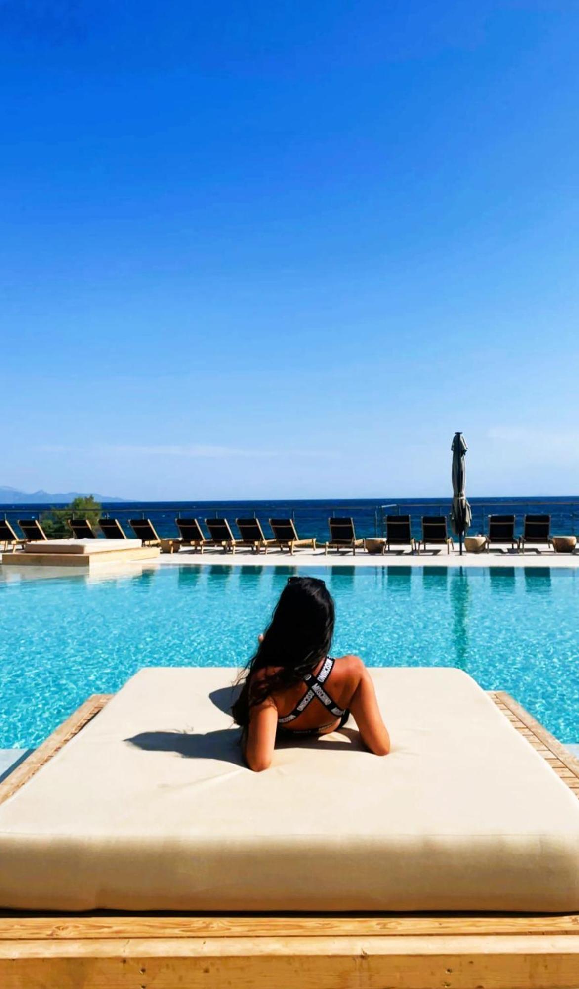 Tsamis Zante Suites (Adults Only) Psarou  Bagian luar foto A pool in Greece