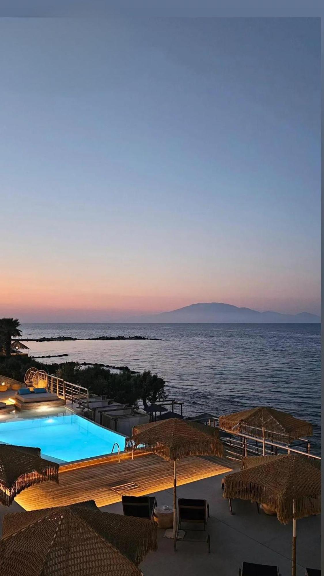 Tsamis Zante Suites (Adults Only) Psarou  Bagian luar foto View of the island of Thasos from the coast of Kavala